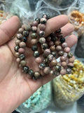 yve bracelets// rhodolite faceted beads 8mm
