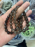 yve bracelets// smoky quartz faceted beads 8mm
