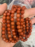 yve bracelets// red jasper faceted beads 8mm