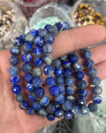 yve bracelets// lapis lazuli faceted beads 8mm