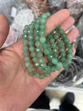 yve bracelets// greem aventrine faceted beads 8mm